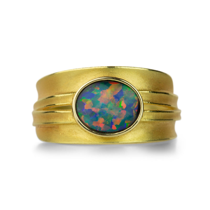 Barbara Heinrich Lightning Ridge Opal Blade of Grass Ring | Quadrum Gallery