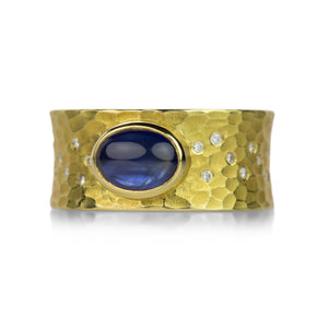 Barbara Heinrich Blue Sapphire Carved Glacier Band | Quadrum Gallery