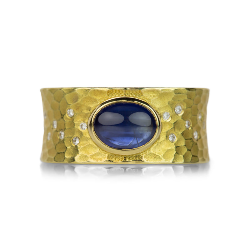 Barbara Heinrich Blue Sapphire Carved Glacier Band | Quadrum Gallery