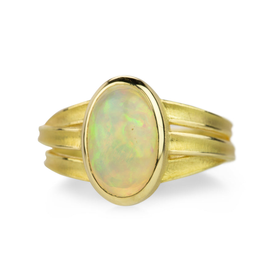 Barbara Heinrich 18k Australian Andamooka Opal Ring | Quadrum Gallery