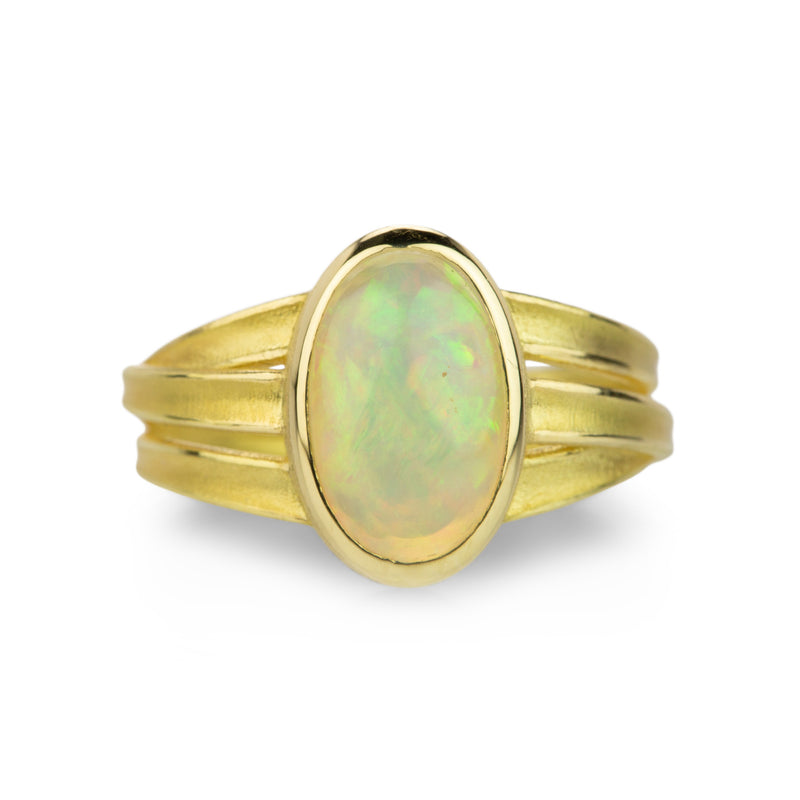 Barbara Heinrich 18k Australian Andamooka Opal Ring | Quadrum Gallery