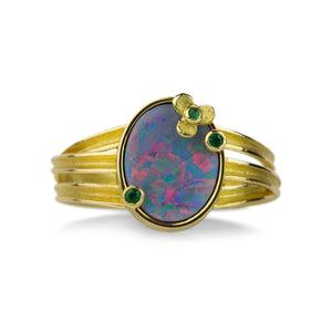 Barbara Heinrich Oval Opal Triple Ribbon Ring | Quadrum Gallery