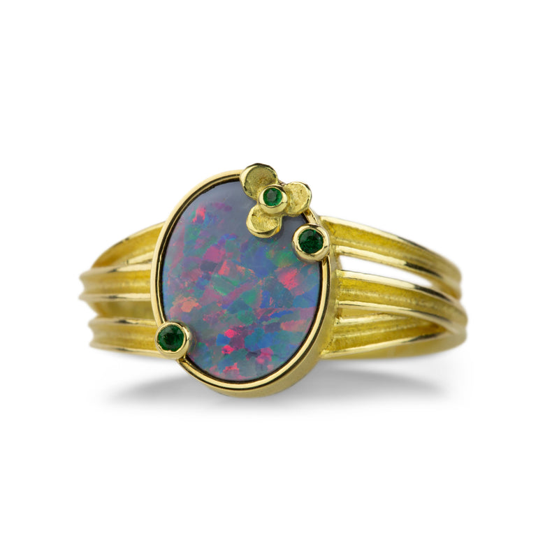 Barbara Heinrich Oval Opal Triple Ribbon Ring | Quadrum Gallery