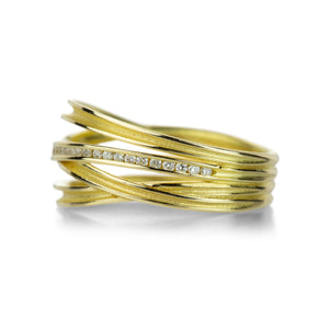 Barbara Heinrich 18k Channel Set Diamond Four Ribbon Ring  | Quadrum Gallery