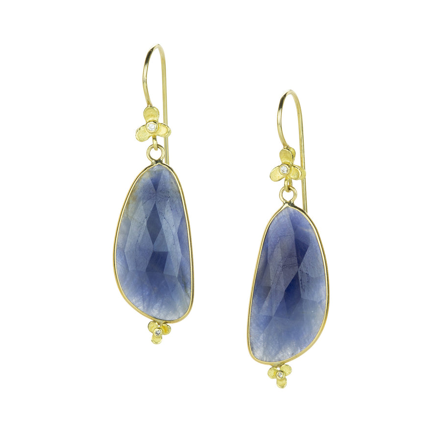 Barbara Heinrich Rose Cut Blue Sapphire Drop Earrings | Quadrum Gallery