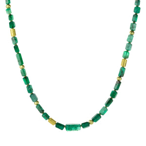 Barbara Heinrich 18k Emerald Crystal Bead Necklace | Quadrum Gallery