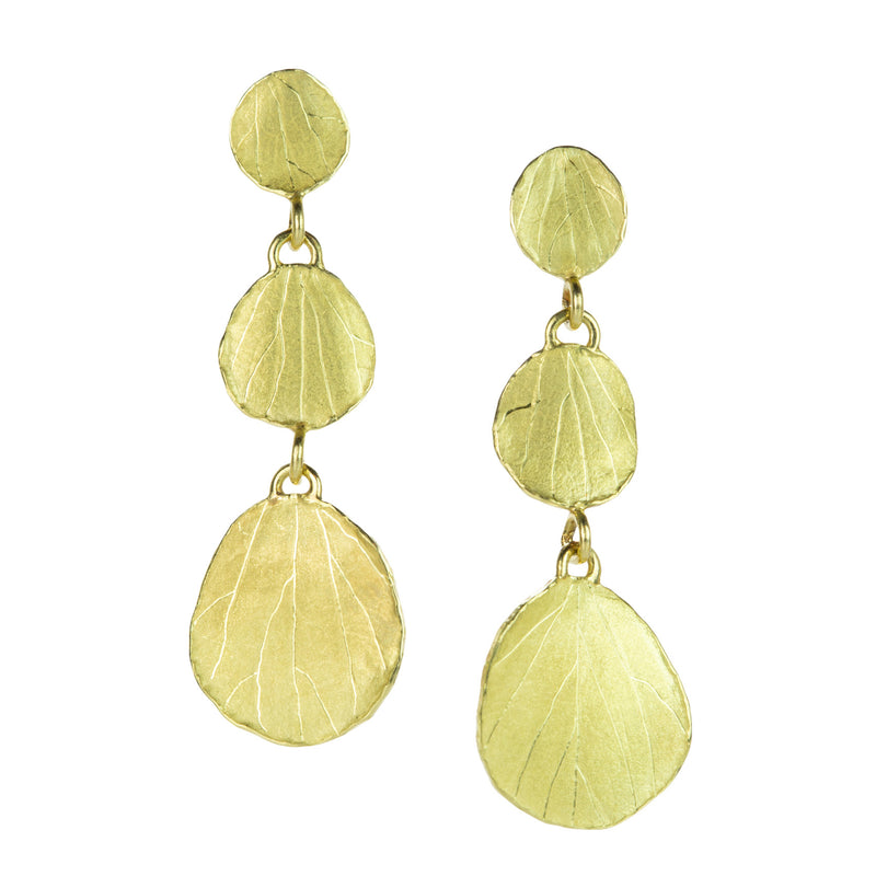 Barbara Heinrich 18k Small Triple Petal Earrings | Quadrum Gallery