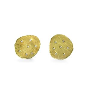 Barbara Heinrich 18k Large Petal Diamond Studs | Quadrum Gallery