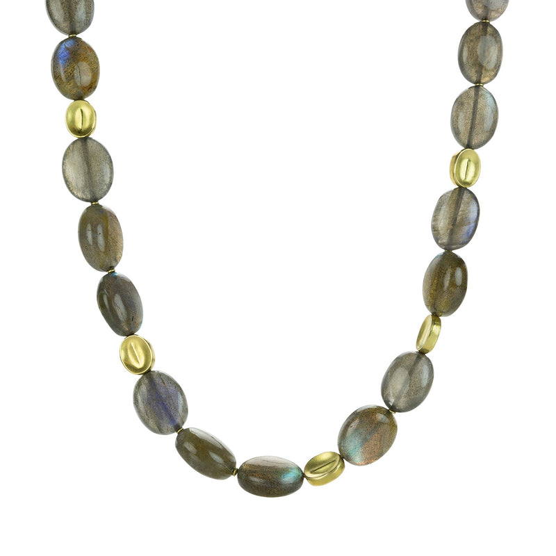 Barbara Heinrich Oval Shaped Labradorite Beaded Necklace  | Quadrum Gallery