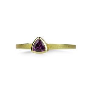 Barbara Heinrich Trillion Cut Purple Garnet Ring  | Quadrum Gallery