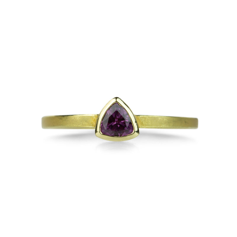 Barbara Heinrich Trillion Cut Purple Garnet Ring  | Quadrum Gallery