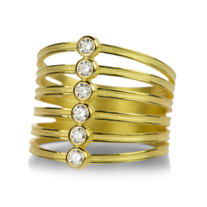 Barbara Heinrich 18k Zipper Ring | Quadrum Gallery