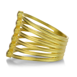 Barbara Heinrich 18k Zipper Ring | Quadrum Gallery