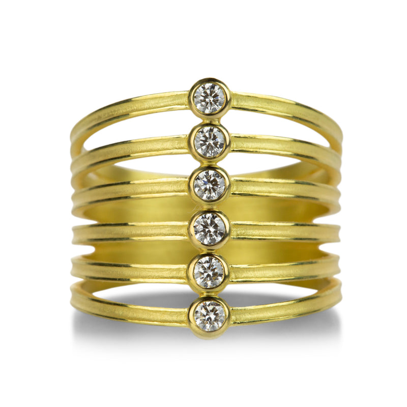 Barbara Heinrich 18k Zipper Ring | Quadrum Gallery