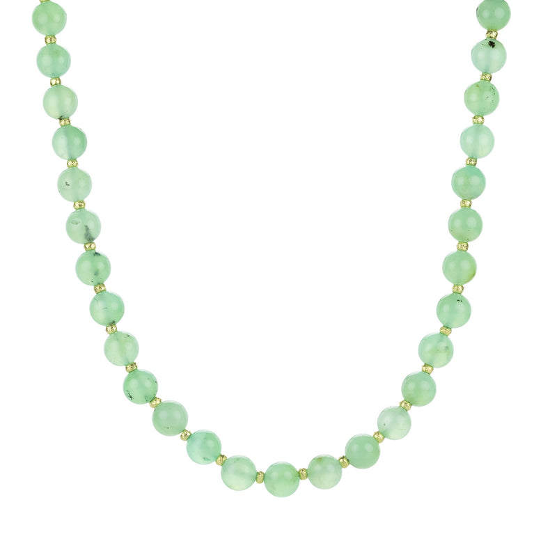 Barbara Heinrich Round Chrysoprase Bead Necklace | Quadrum Gallery