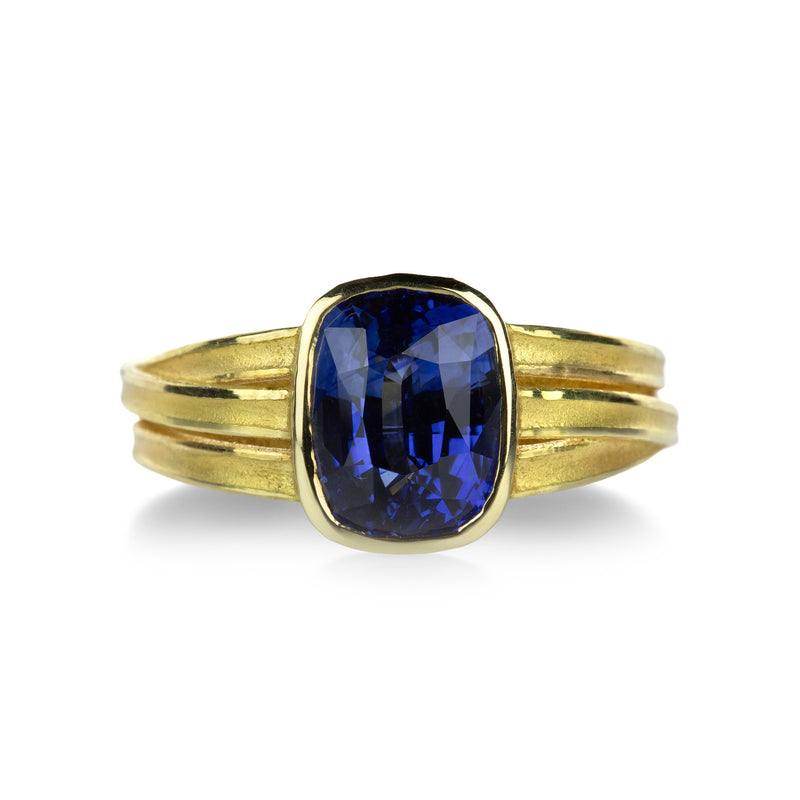 Barbara Heinrich Cushion Cut Ceylon Sapphire Ring | Quadrum Gallery