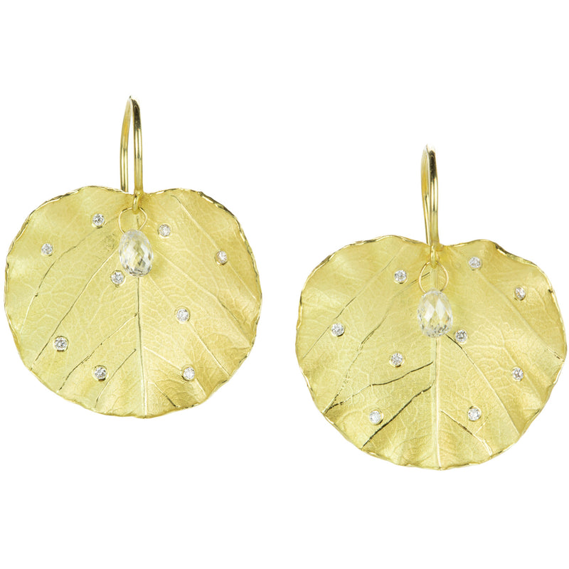 Barbara Heinrich Lotus Leaf Earrings with Diamonds | Quadrum Gallery