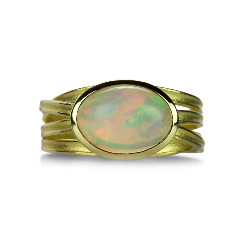 Barbara Heinrich Oval Australian Andamooka Opal Ring | Quadrum Gallery