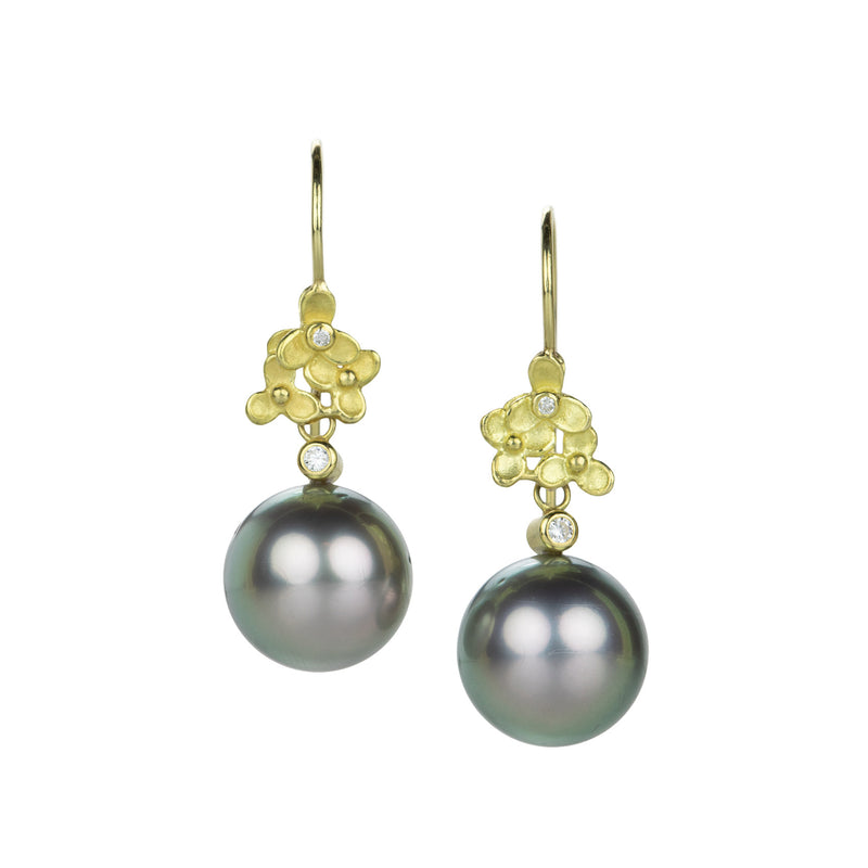 Barbara Heinrich 18k Gray Pearl Drop Earrings | Quadrum Gallery