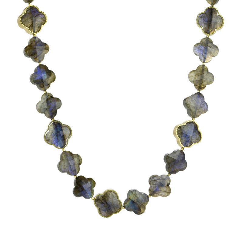 Barbara Heinrich 18k Clover Shaped Labradorite Bead Necklace | Quadrum Gallery