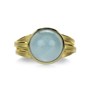 Barbara Heinrich Three Ribbon Round Aquamarine Ring | Quadrum Gallery