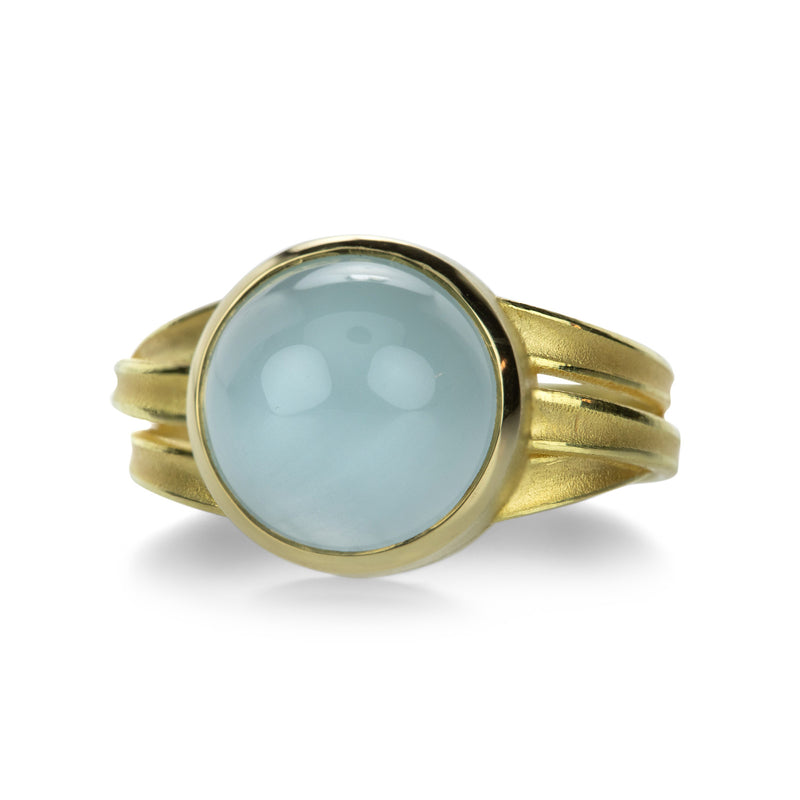 Barbara Heinrich Three Ribbon Round Aquamarine Ring | Quadrum Gallery