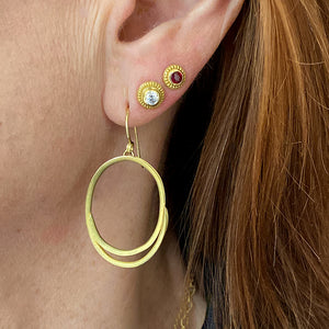 Barbara Heinrich Medium Oval Swirl Drop Earrings | Quadrum Gallery