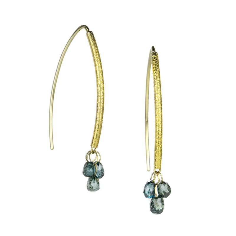 Barbara Heinrich Blue Diamond Navette Drop Earrings | Quadrum Gallery