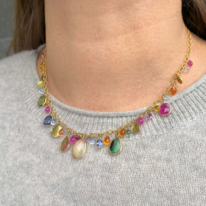 Barbara Heinrich Rainbow Sapphire Drop Necklace | Quadrum Gallery