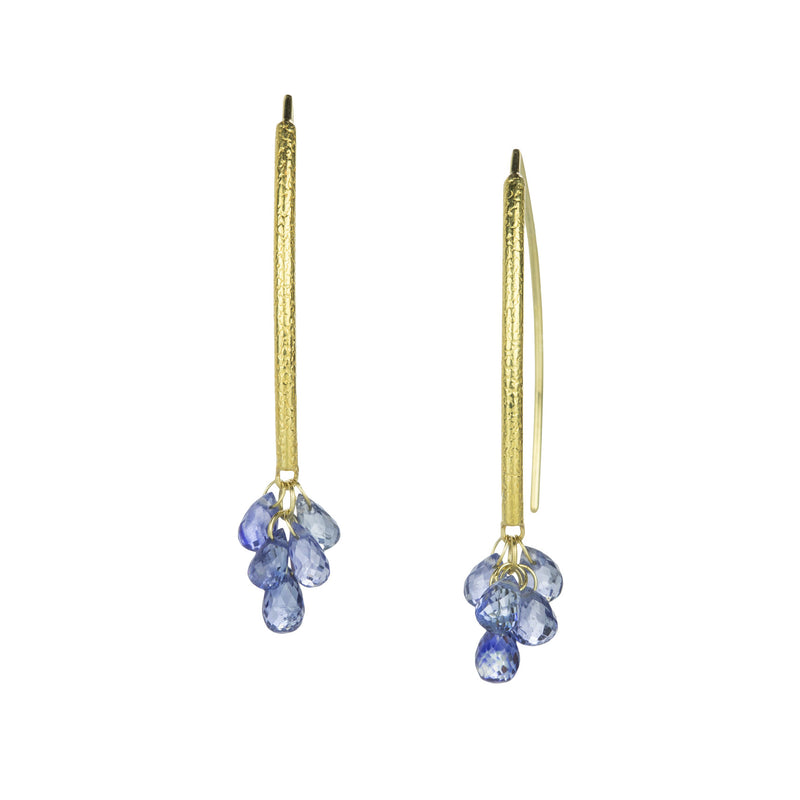 Barbara Heinrich Navette Earrings with Blue Sapphire Drops | Quadrum Gallery