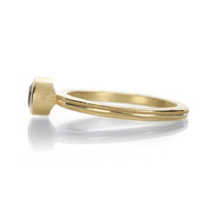 Barbara Heinrich Round Sapphire Grooved Ring  | Quadrum Gallery