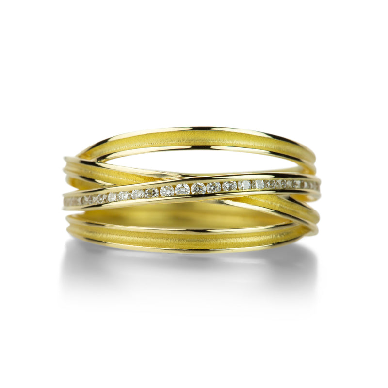 Barbara Heinrich Four Ribbon Ring with Diamonds | Quadrum Gallery