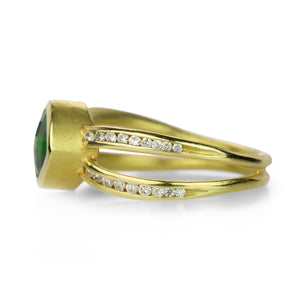 Barbara Heinrich Tsavorite Criss Cross Diamond Band | Quadrum Gallery