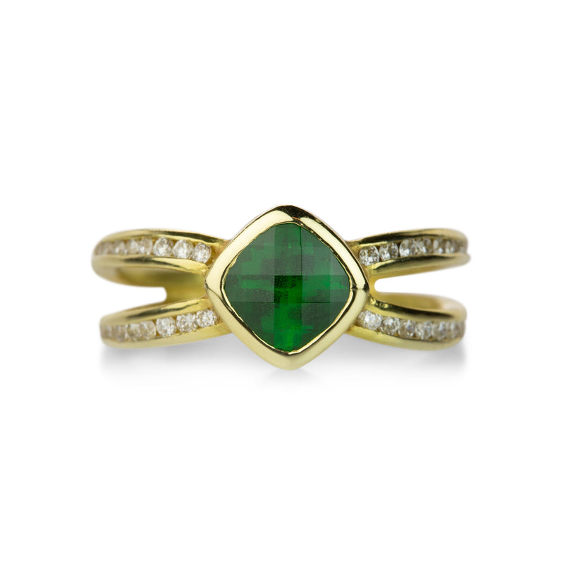 Barbara Heinrich Tsavorite Criss Cross Diamond Band | Quadrum Gallery
