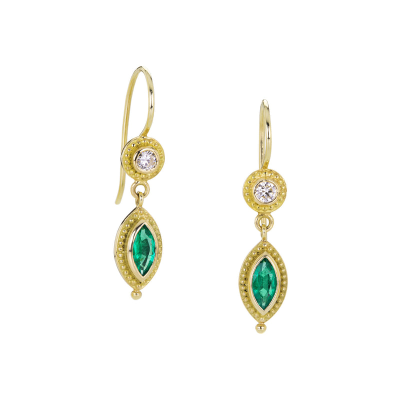 Barbara Heinrich Emerald and Diamond Drop Earrings  | Quadrum Gallery