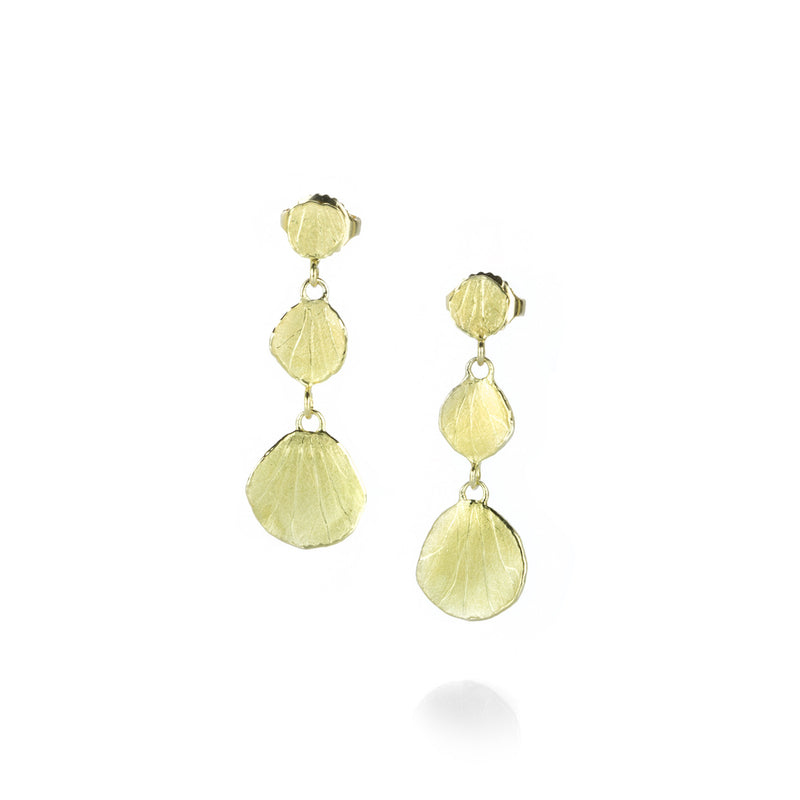 Barbara Heinrich 18k Triple Petal Drop Earrings  | Quadrum Gallery