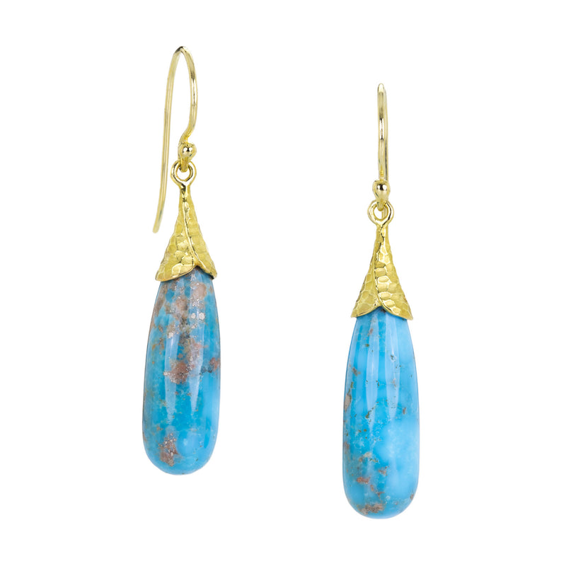 Barbara Heinrich 18k Long Turquoise Drop Earrings  | Quadrum Gallery