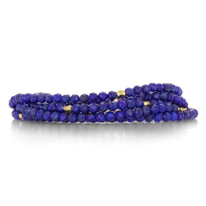 Barbara Heinrich Lapis and 18k Beaded Wrap Bracelet | Quadrum Gallery