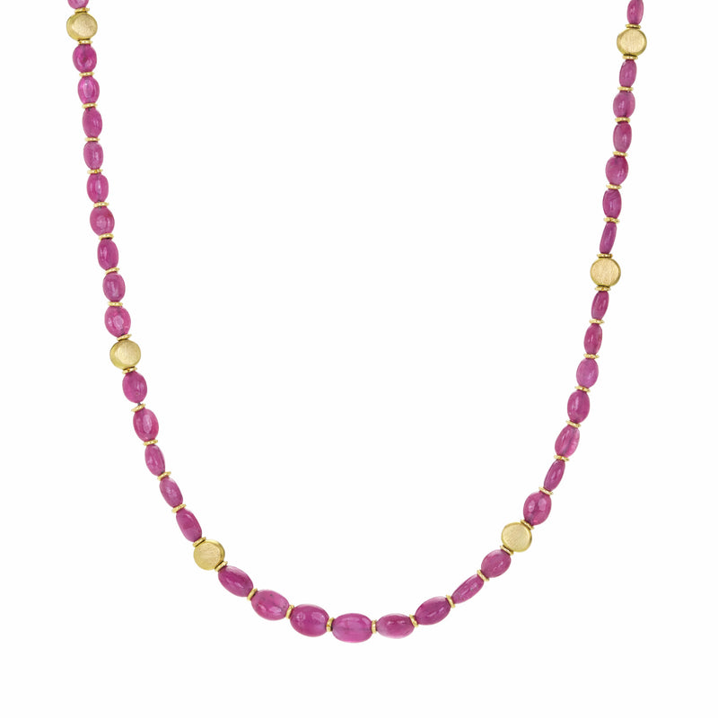 Barbara Heinrich 18k Ruby Beaded Necklace | Quadrum Gallery
