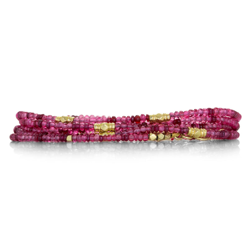 Barbara Heinrich Ruby and Spinel Beaded Wrap Bracelet | Quadrum Gallery