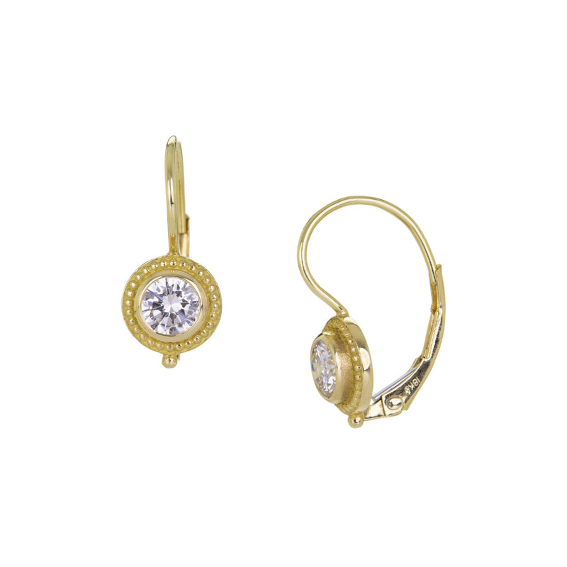 Barbara Heinrich Granulated Bezel Diamond Earrings | Quadrum Gallery