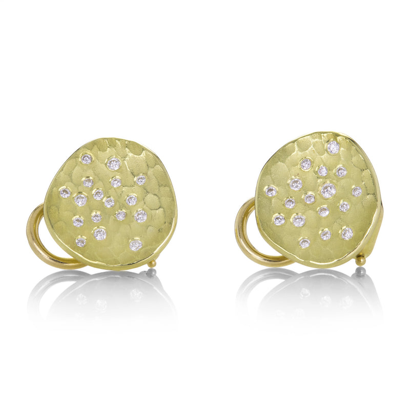 Barbara Heinrich 18k Carved Glacier Clip On Earrings | Quadrum Gallery