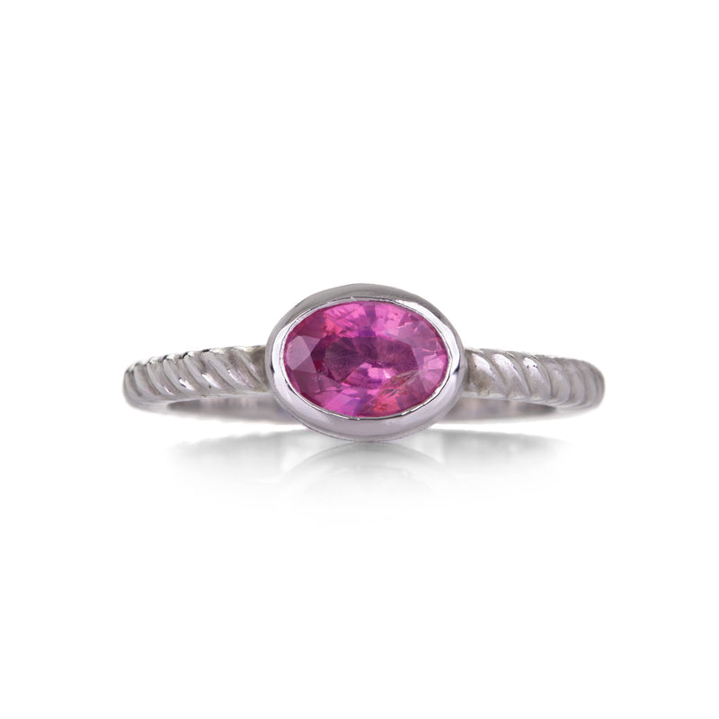 Barbara Heinrich Platinum Oval Pink Sapphire Ring | Quadrum Gallery