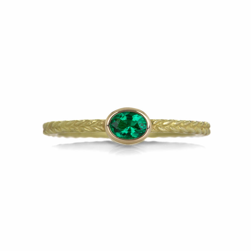 Barbara Heinrich Oval Emerald Stacking Ring | Quadrum Gallery