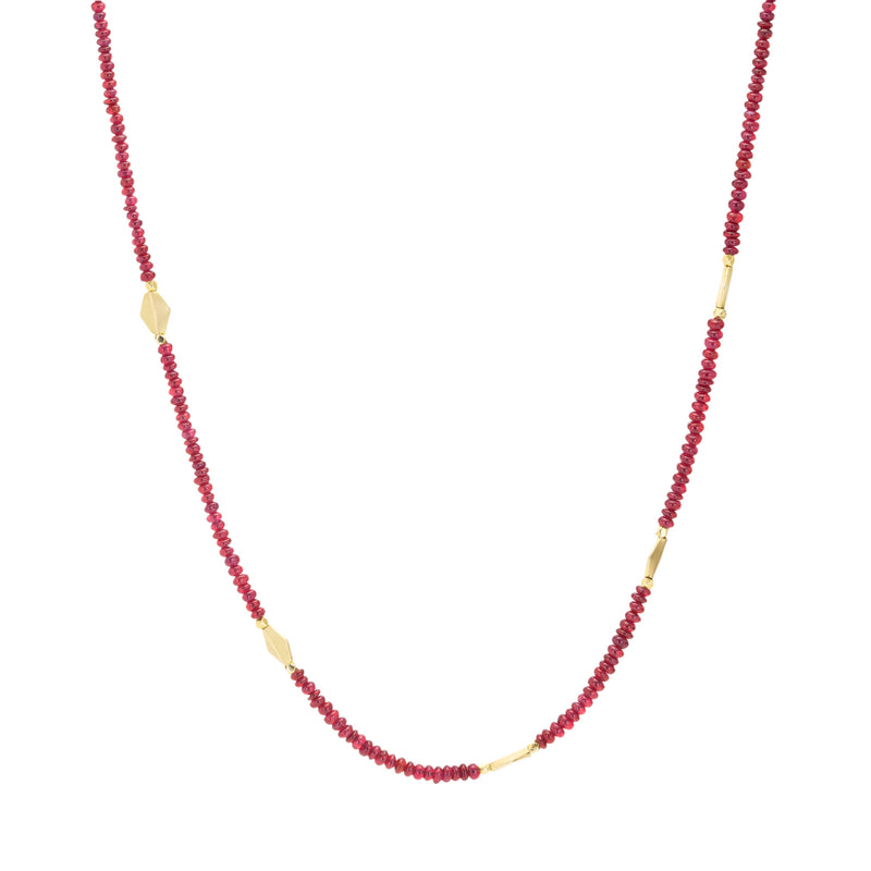Barbara Heinrich Beaded Ruby and Gold Necklace | Quadrum Gallery
