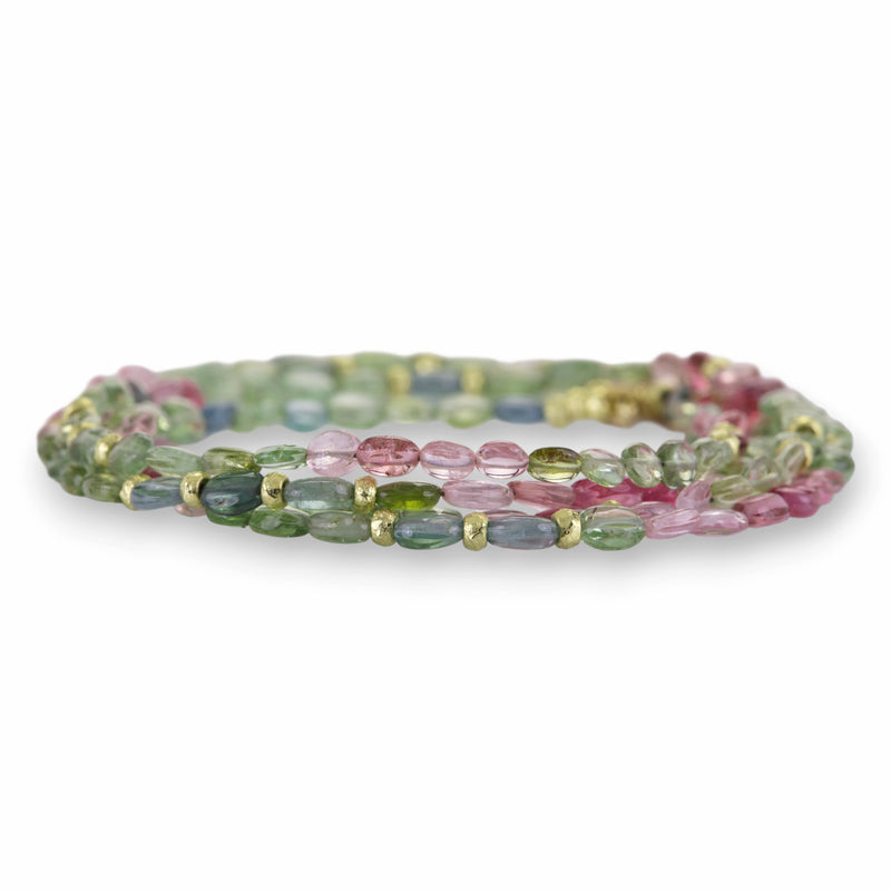Barbara Heinrich Pink and Green Tourmaline Wrap Bracelet | Quadrum Gallery