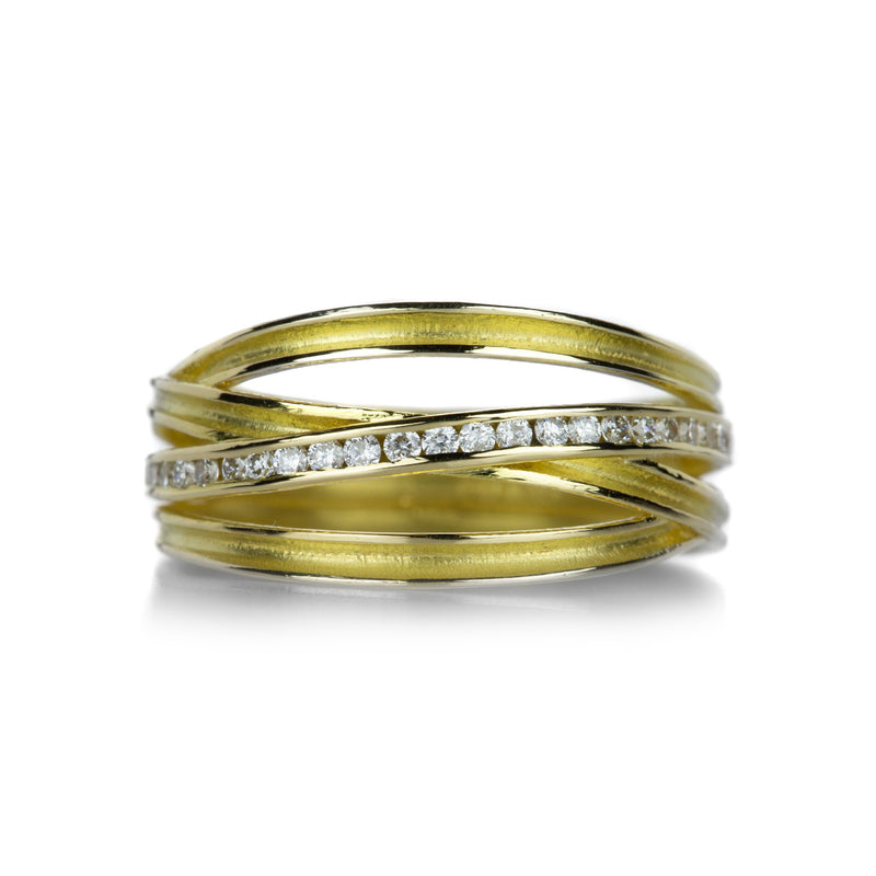 Barbara Heinrich 18k Four Ribbon Diamond Ring | Quadrum Gallery