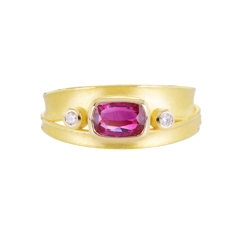 Barbara Heinrich Ruby Blade of Grass Band Ring | Quadrum Gallery