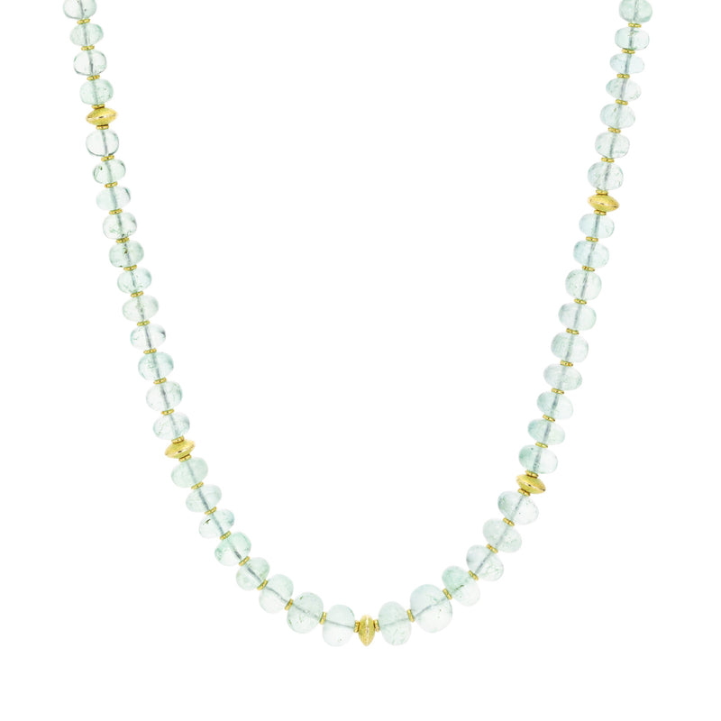 Barbara Heinrich Light Emerald and Gold Necklace | Quadrum Gallery