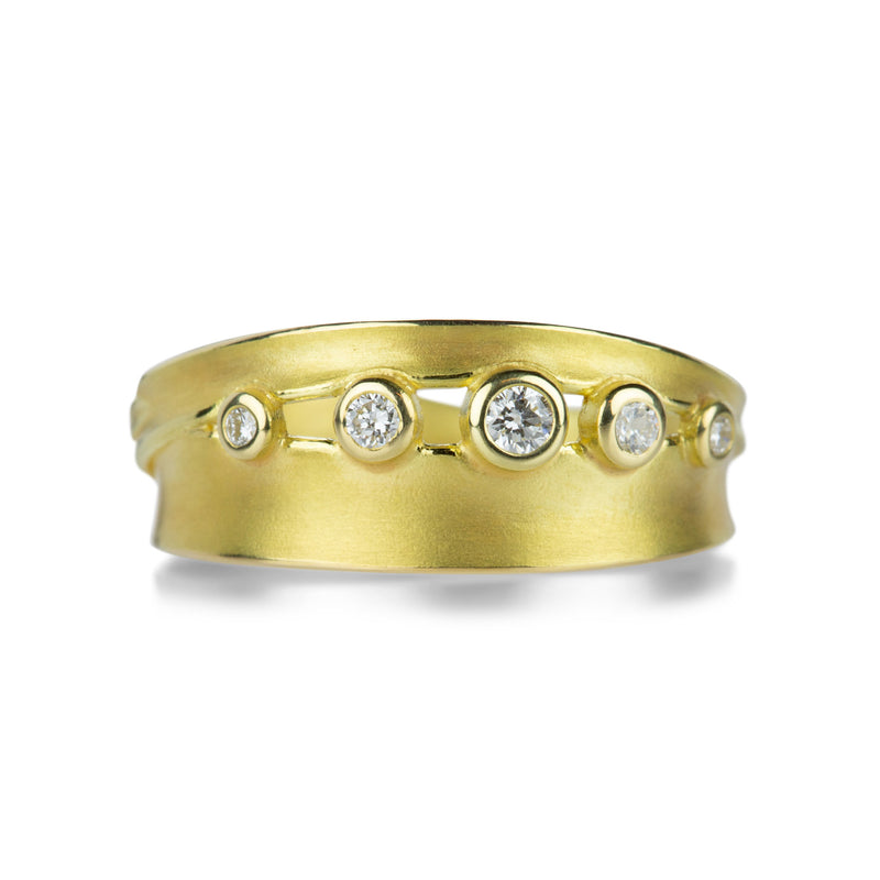 Barbara Heinrich 18k Diamond Blade of Grass Ring | Quadrum Gallery